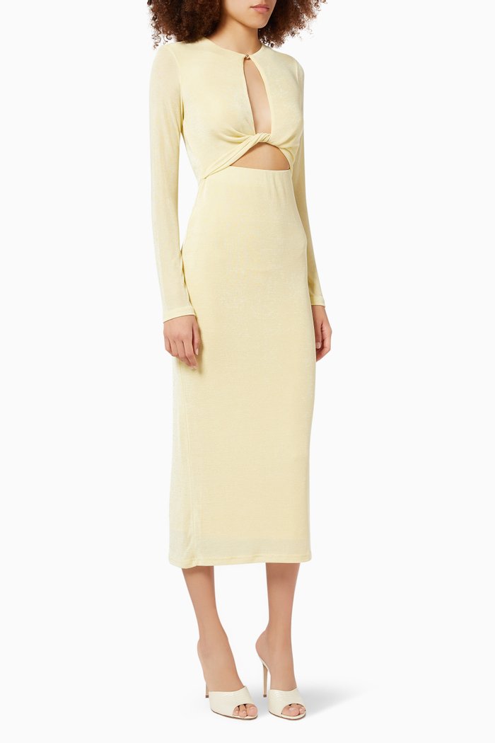 Monza Dress in Jersey, Yellow