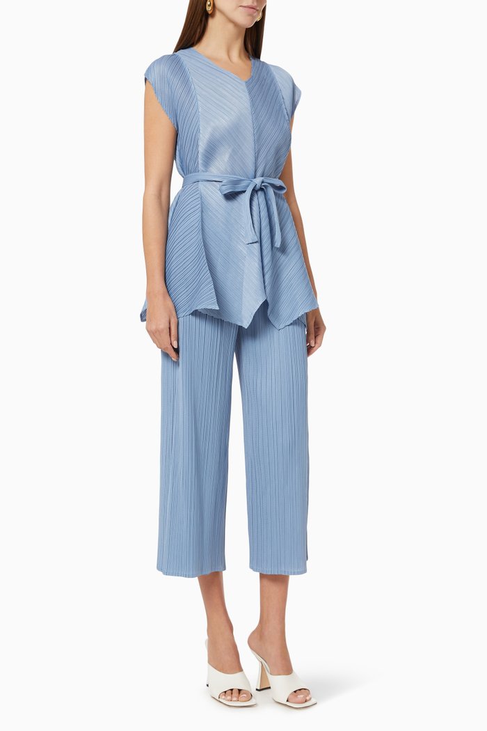 Nia Co-ordinated Top & Culottes Set, Blue