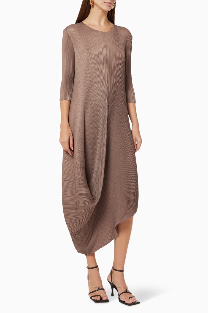

Laila Drape Dress, Neutral