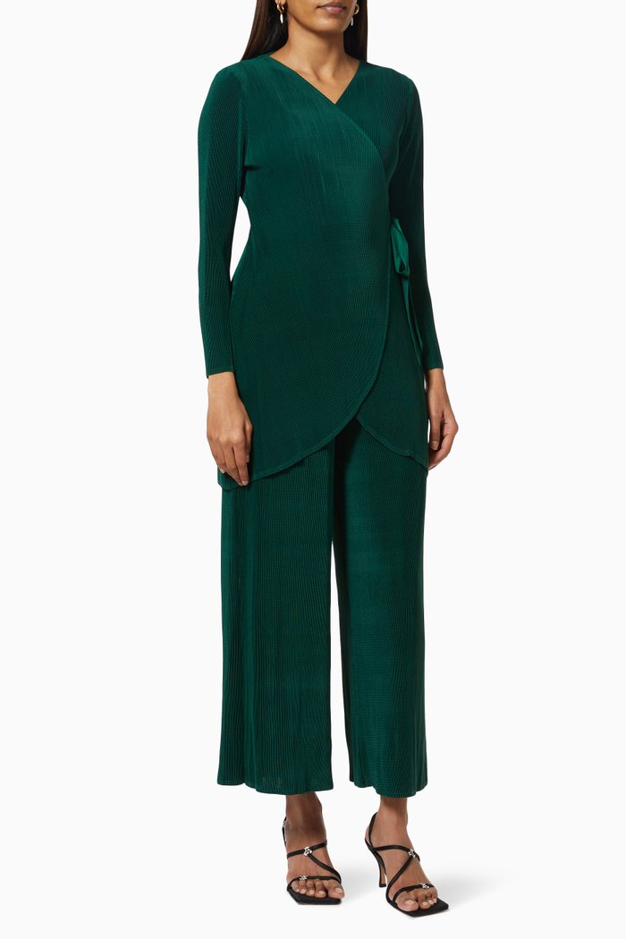 

Cameron Wrap Top & Pants Set, Green