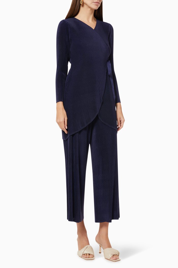 

Cameron Wrap Top & Pants Set, Blue