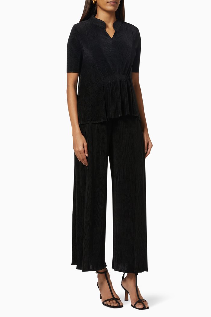 

Valentina Co-ordinated Top & Pants Set, Black