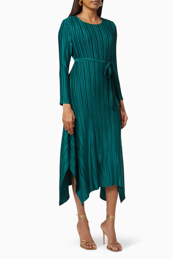

Trista Dress in Satin, Green