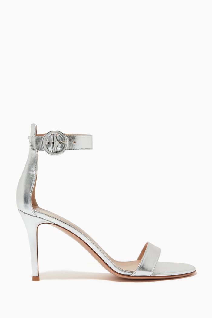 

Portofino 85 Sandals in Metallic Nappa, Silver