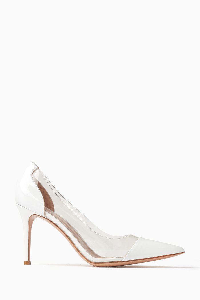 

Plexi 85 Pumps in Patent Leather, White