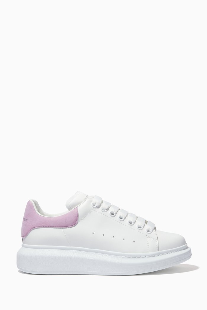 

Oversized Leather Sneakers, White