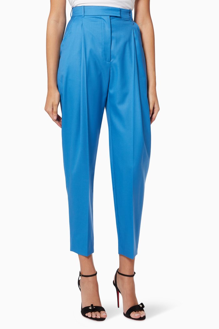 

Wool Peg Pants in Wool, Blue