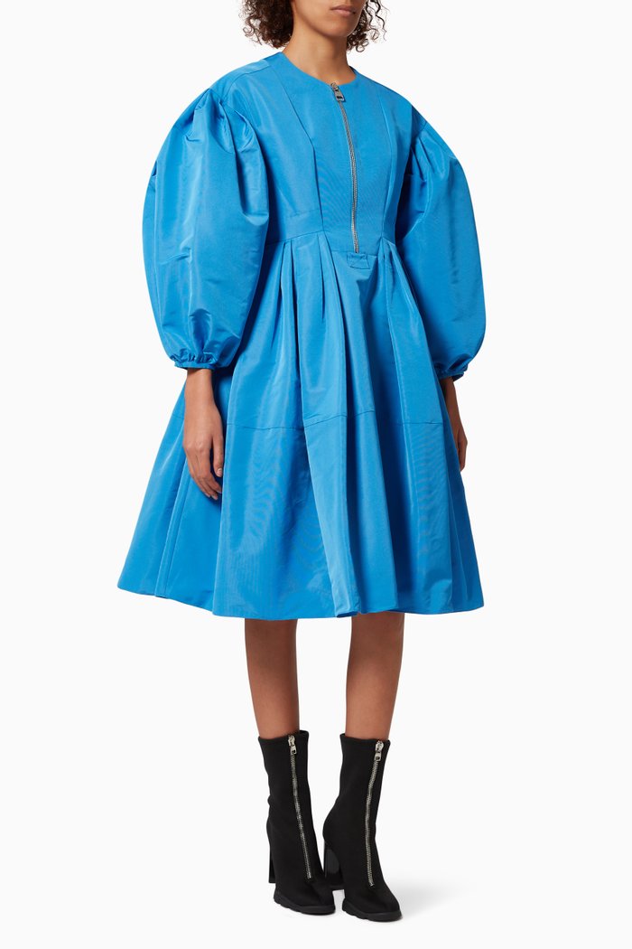 

Cocoon Sleeve Mini Dress in Polyfaille, Blue