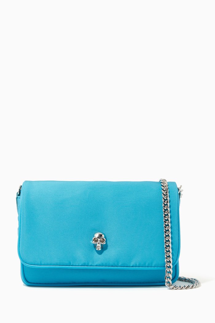 

Small Skull Bag in Recycled Polyfaille, Blue