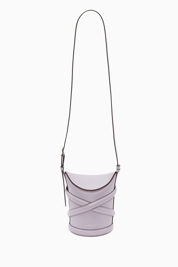 

The Curve Bag in Leather, Purple