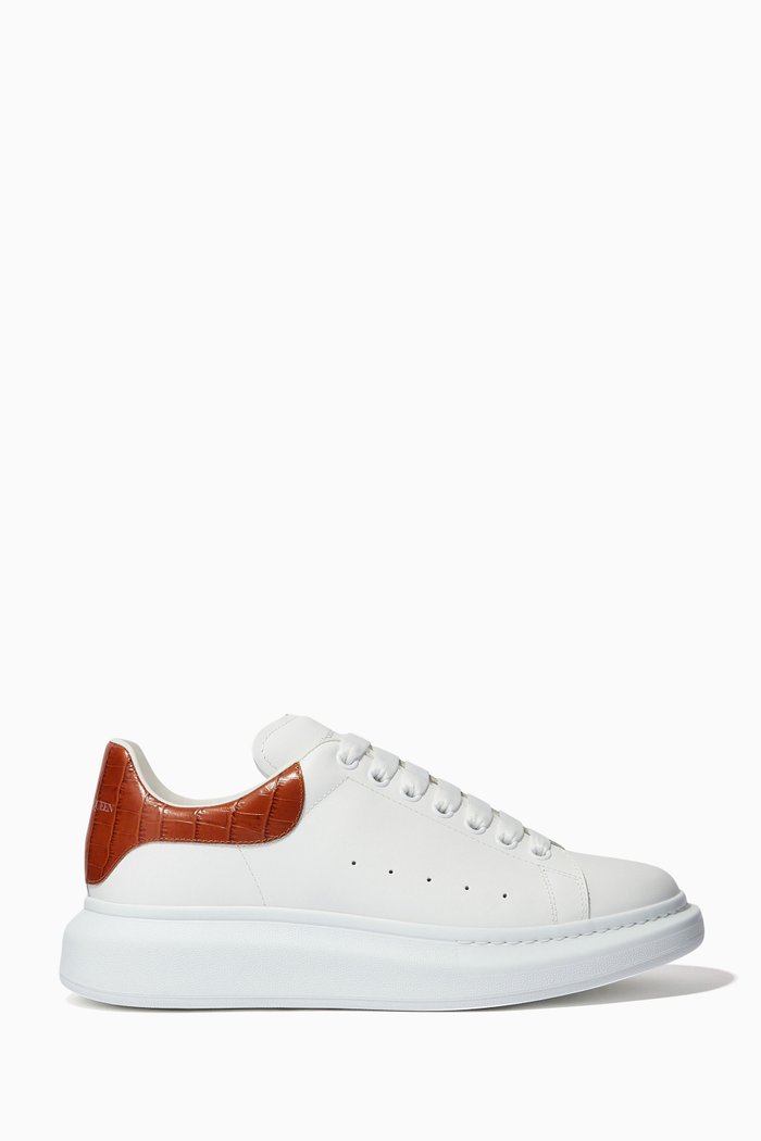 Oversized Sneakers in Leather, White