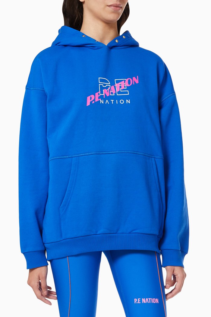 

Victory Hoodie in Organic Cotton, Blue