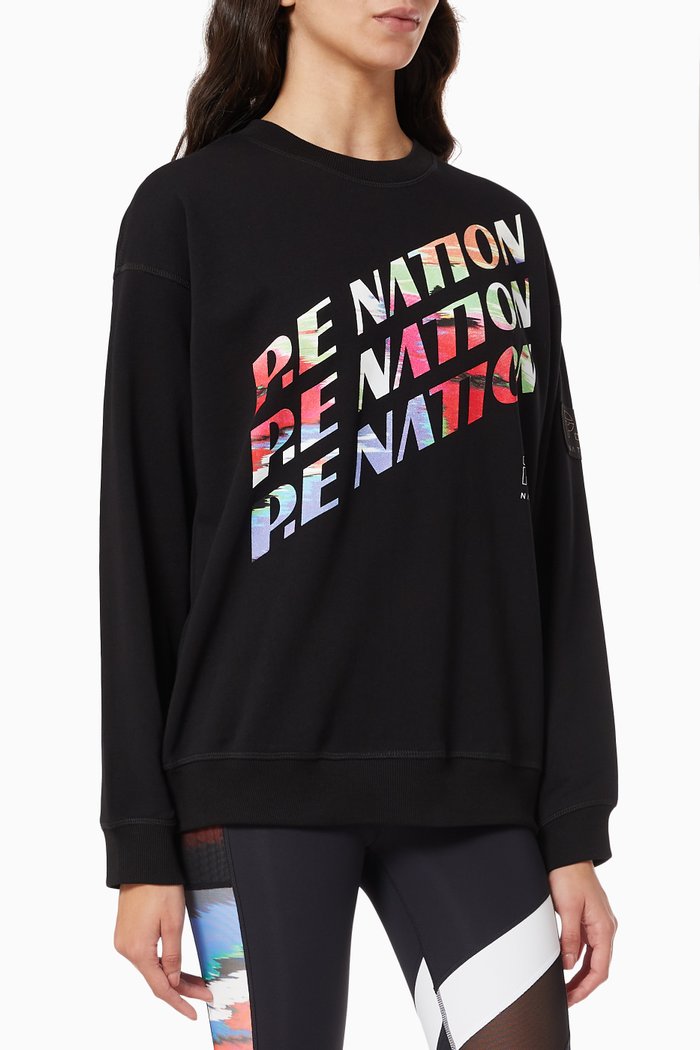 

Check Mark Sweater in Organic Cotton, Black
