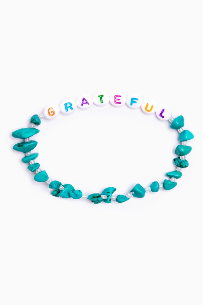 

Grateful Turquoise Crystal Healing Bracelet, Blue