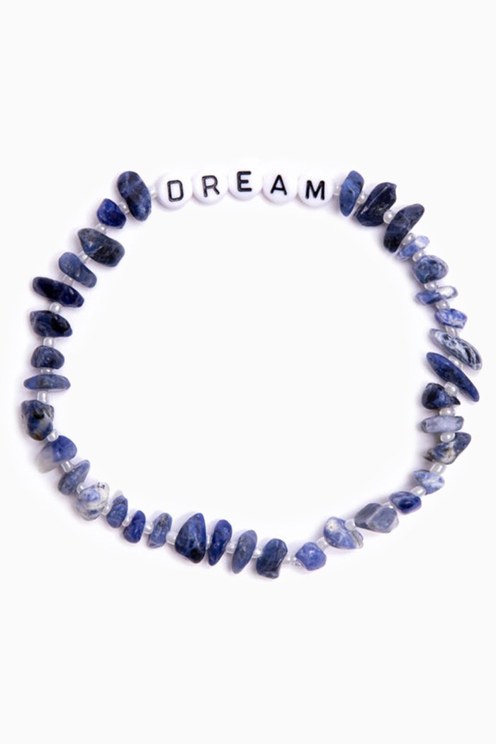 

Dream Sodalite Crystal Healing Anklet, Blue