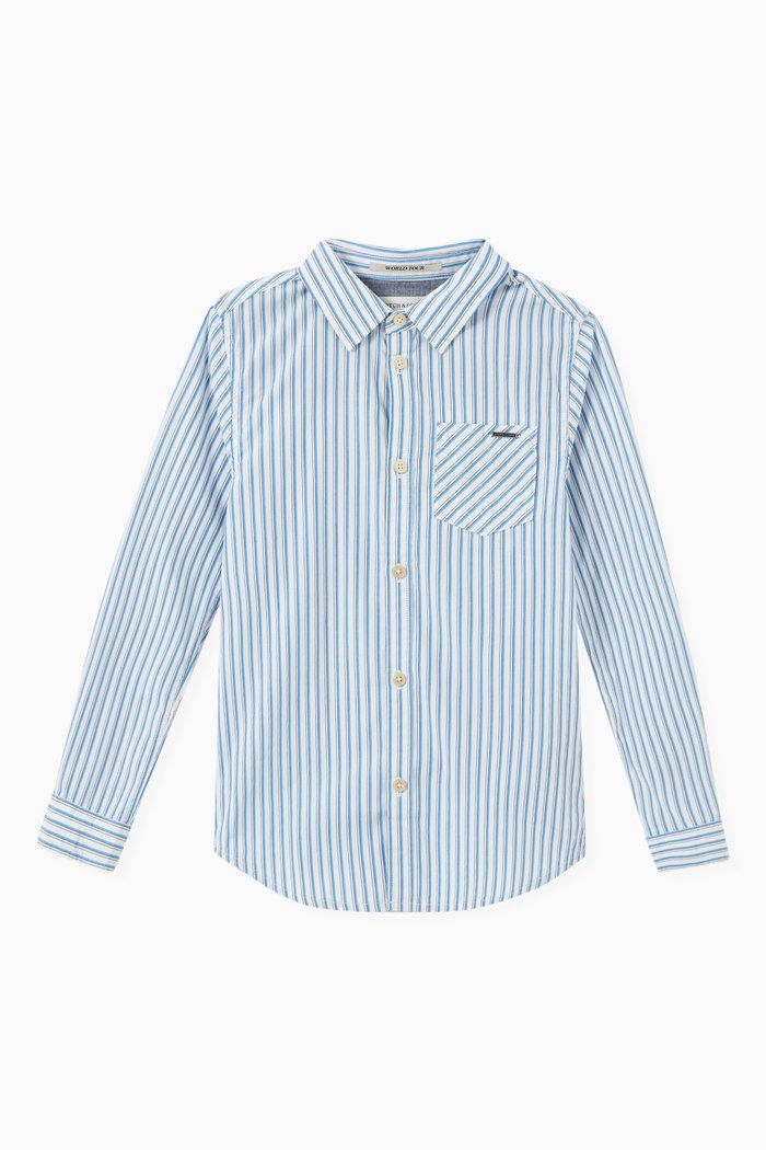 

Striped Yarn-dyed Shirt in Cotton, Multicolour