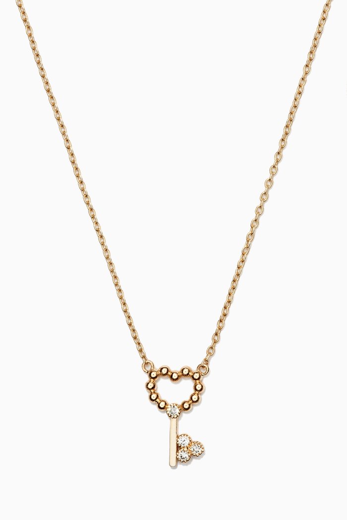 Key to My Heart Diamond Pendant in 14kt Yellow Gold