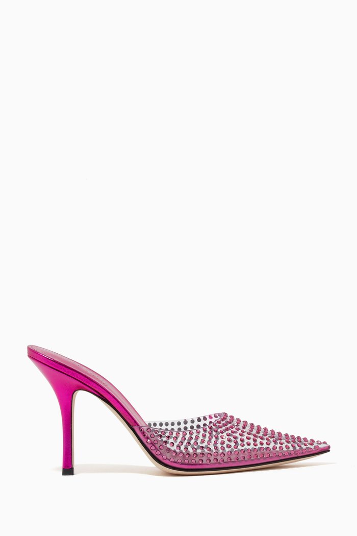 

Hollywood Mules in Crystal PVC, Pink