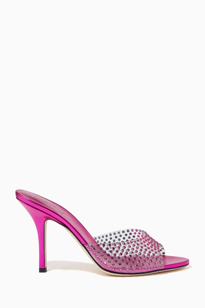 

Holly Penelope Mules in Crystal PVC, Pink