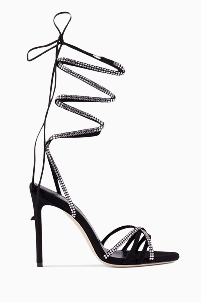 

Holly Nicole Sandals in Crystal Suede, Black