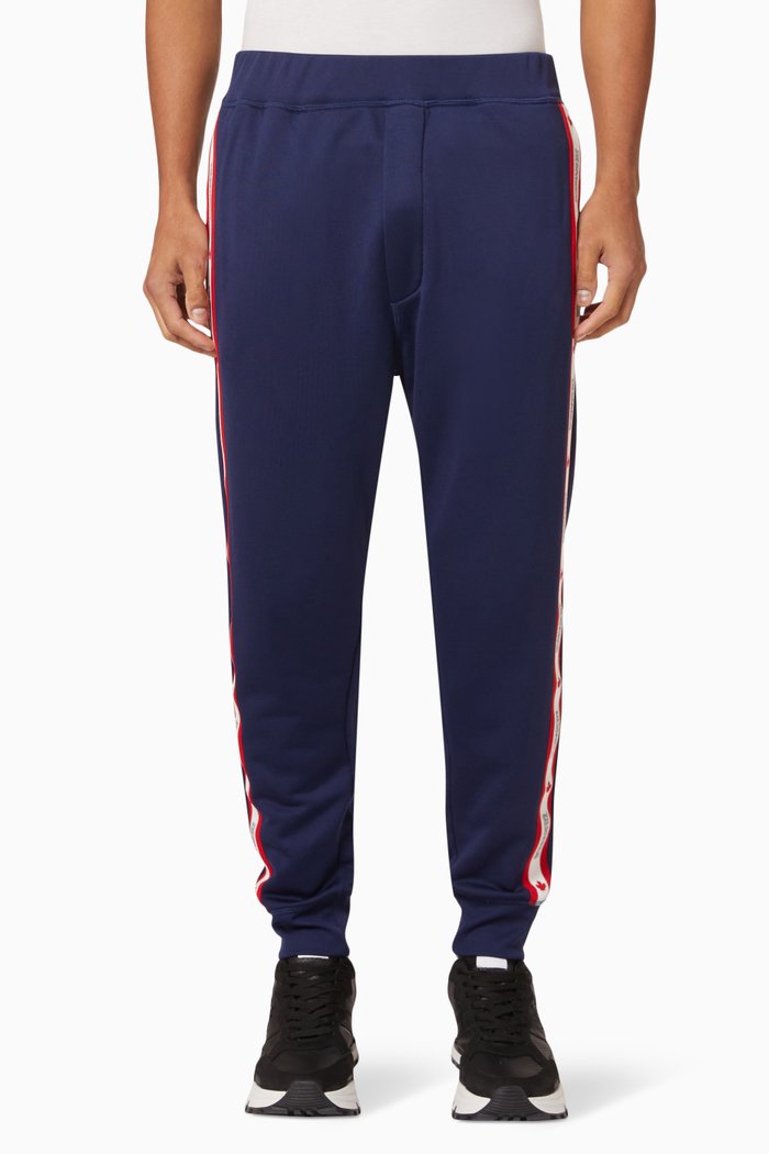 

Sport Tape Sweatpants in Cotton Blend, Blue