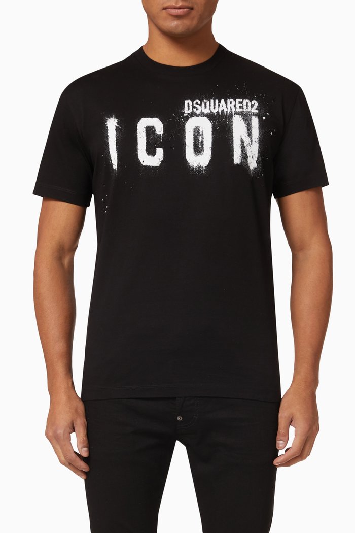 

Icon Logo T-Shirt in Cotton Jersey, Black