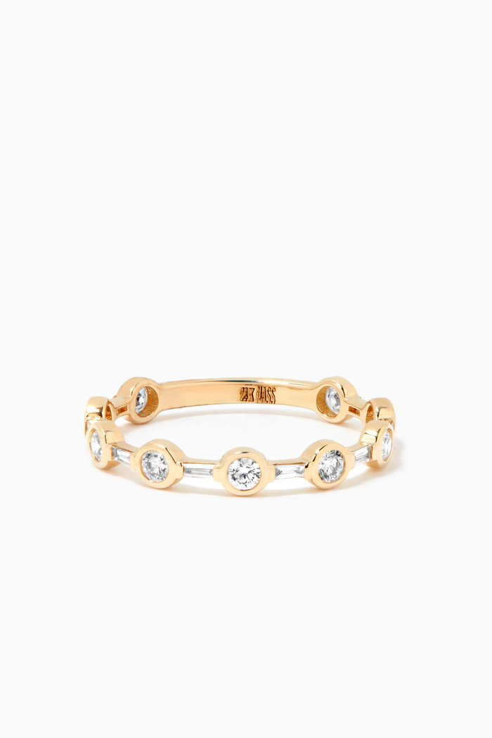 

Diamond Station Ring in 14kt Yellow Gold