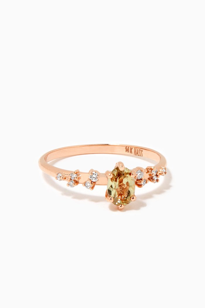 

Zultanite Diamond Encrusted RIng in 14kt Rose Gold