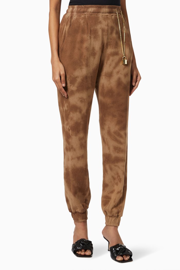 

Joggers with Padlock Chain, Brown