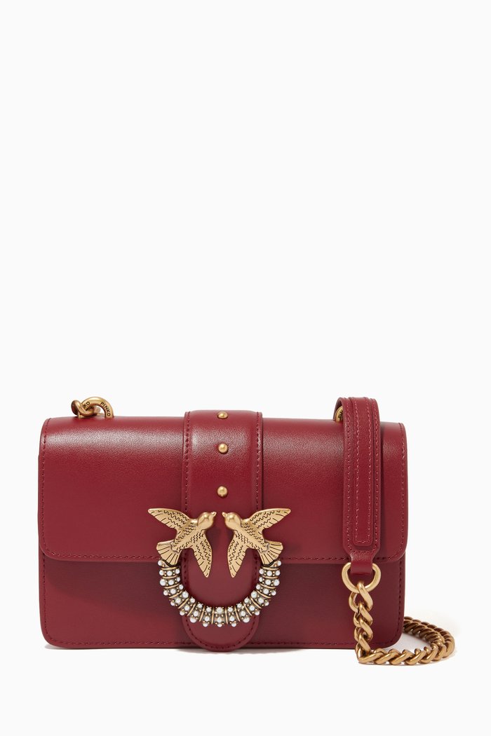 

Mini Love Icon Simply Bag in Leather, Burgundy