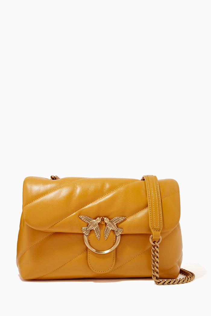 

Big Love Puff Maxi Quilt Bag in Leather, Brown