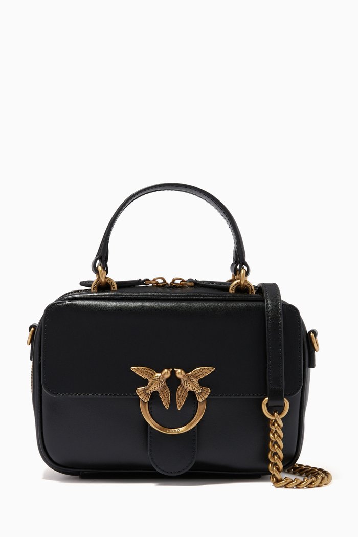 

Mini Love Square Simply 4 Bag in Leather, Black