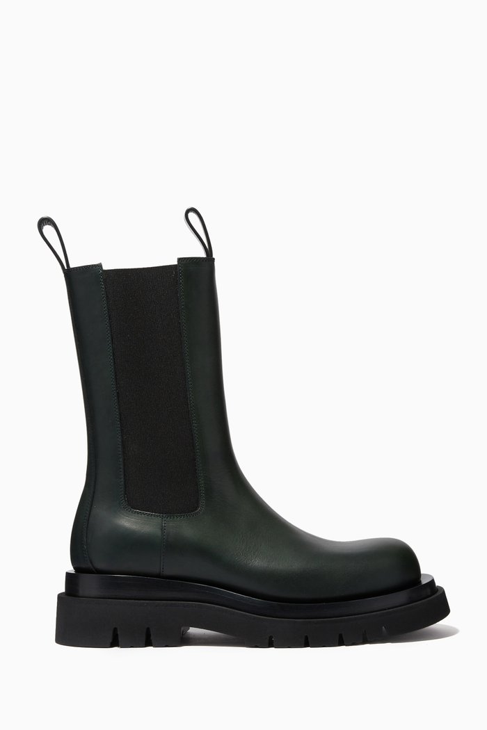 

BV Lug Boots in Calfskin, Green