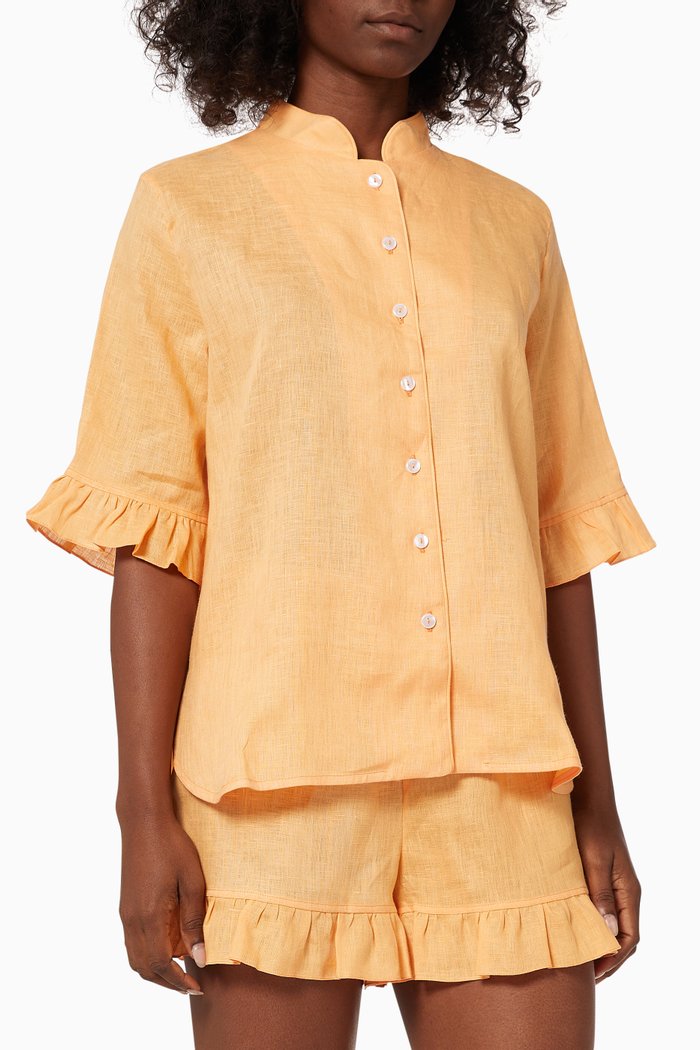 

Lounge Suit Set in Linen, Orange