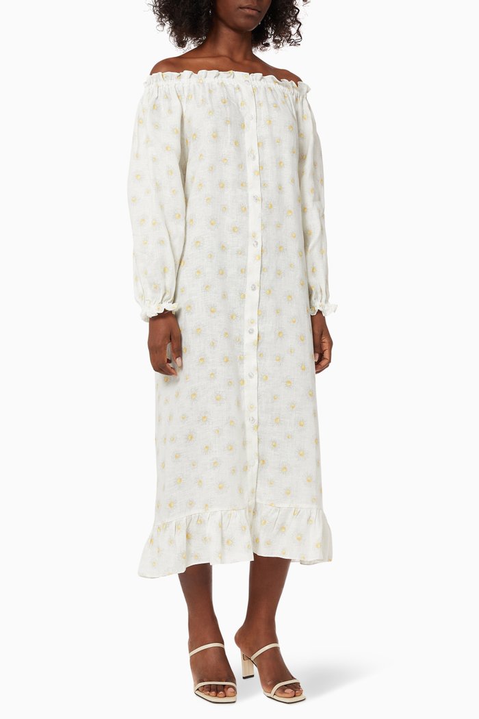 

Loungewear Dress in Linen, White