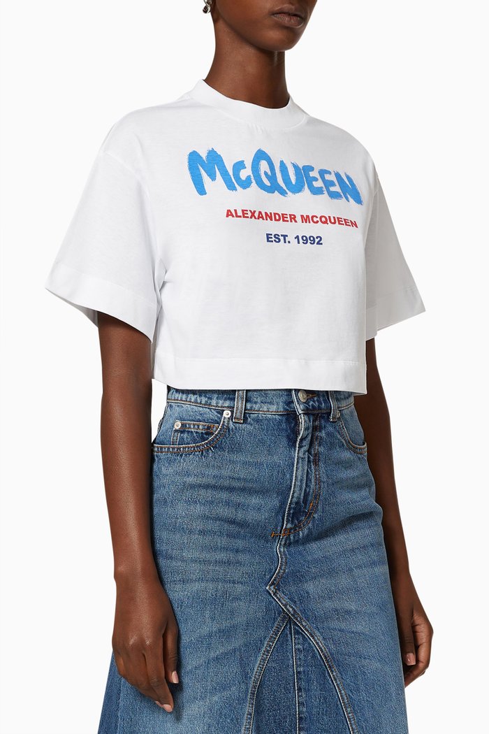 

McQueen Graffiti T-shirt in Cotton Jersey, Multicolour