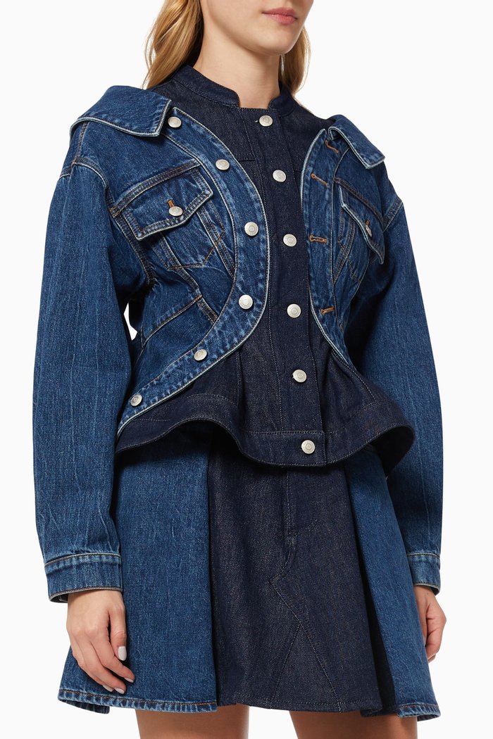

Trompe L’oeil Jacket in Denim, Multicolour