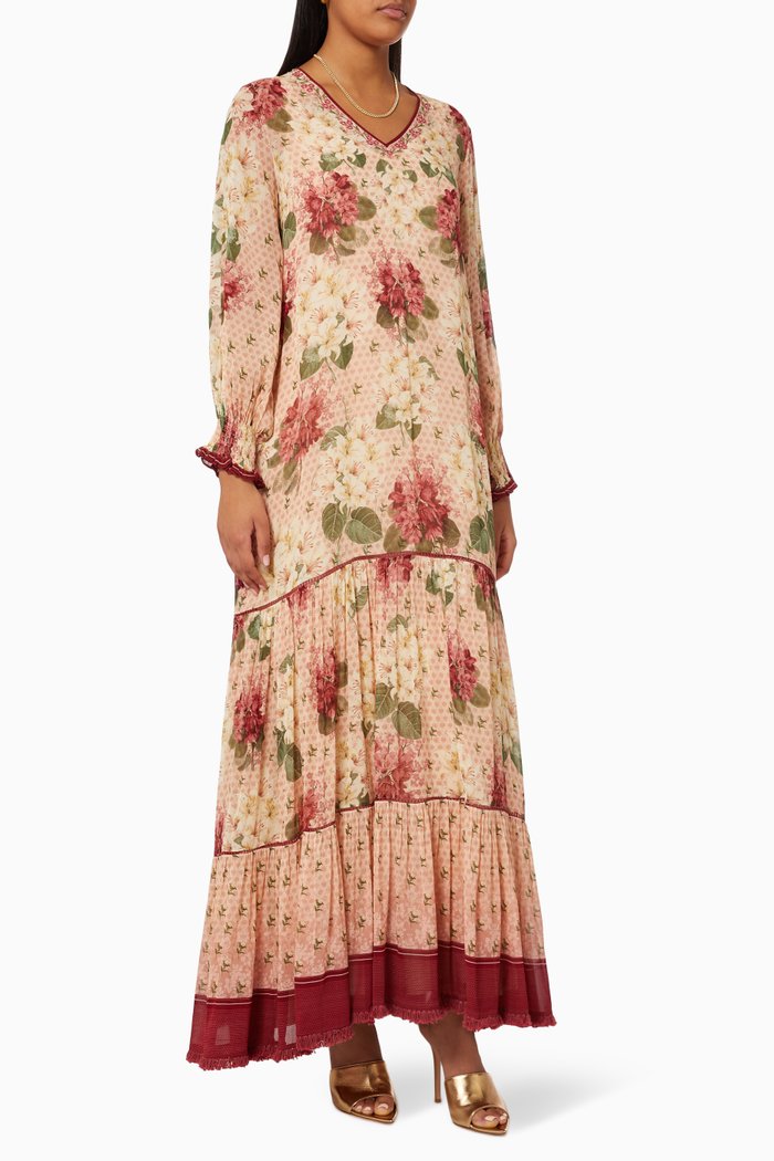 

Digital Printed Tiered Dress, Neutral