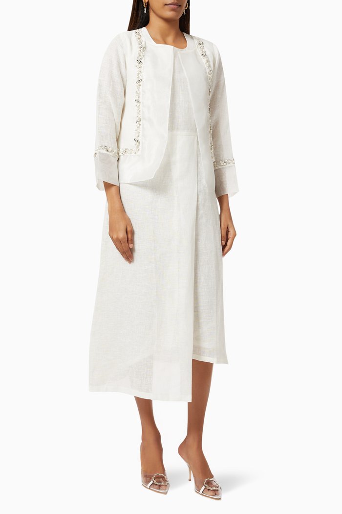 

Celine Jacket & Shift Dress Set, White