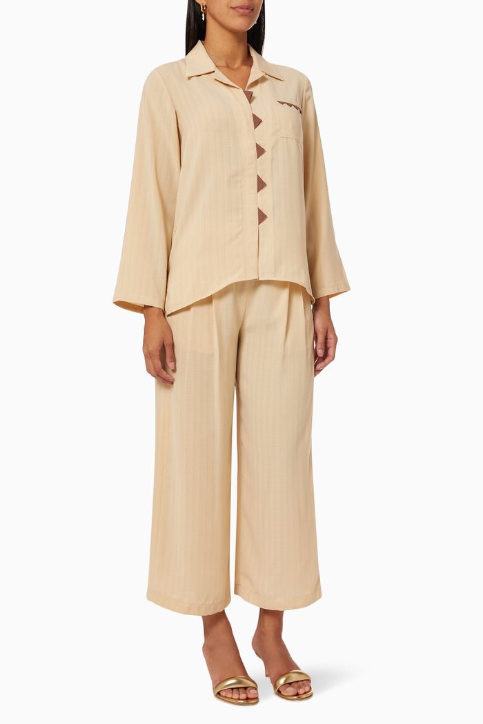 

Janelle Shirt Co-ord Set, Neutral