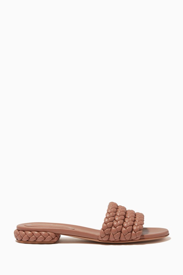 

Ischia Flat Sandals in Nappa, Neutral