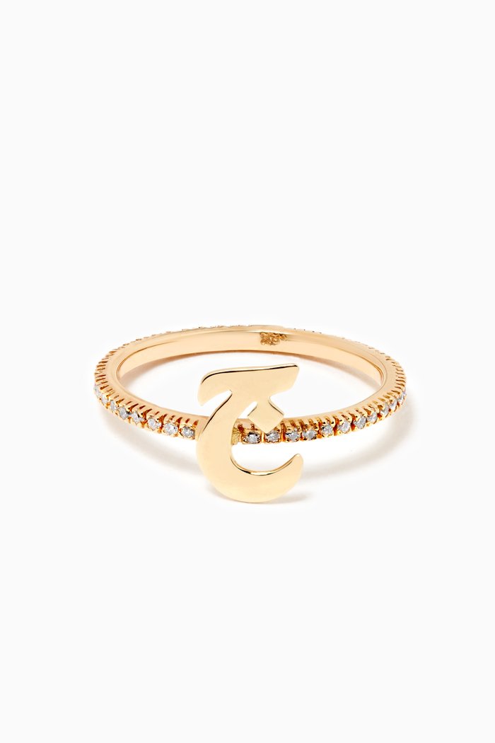 

Mina "J" Diamond Ring in 18kt Yellow Gold