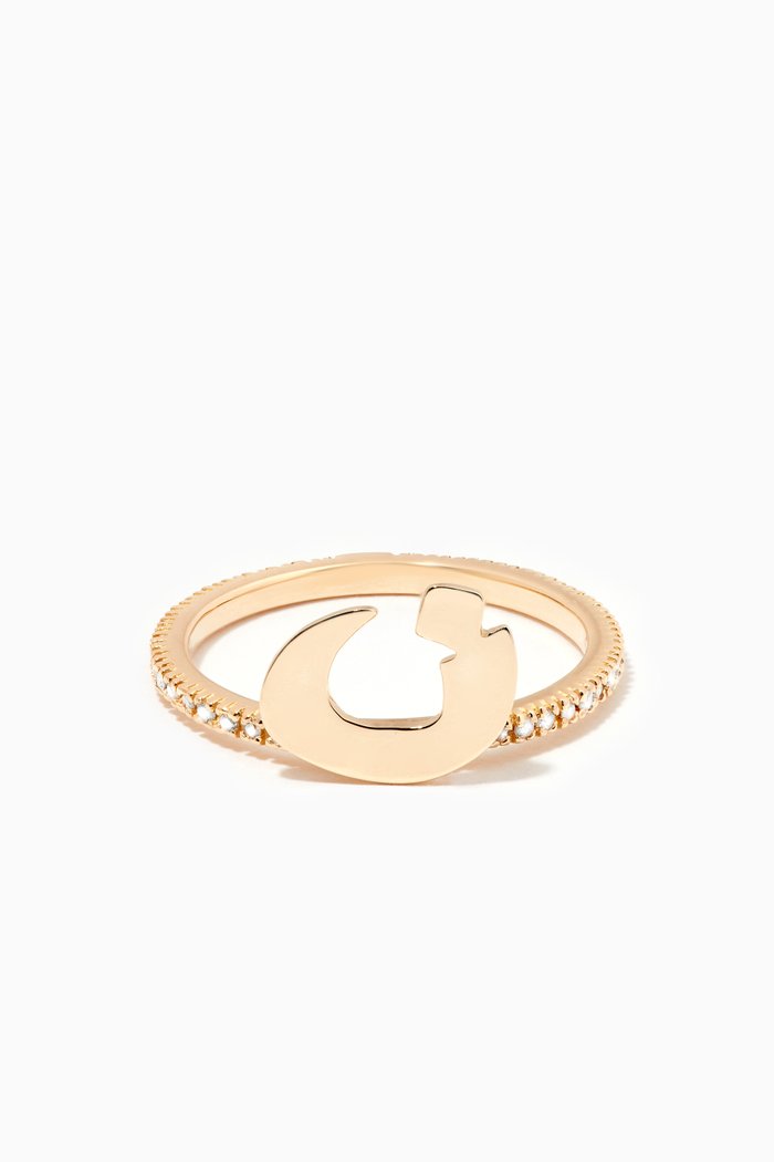 

Mina "N" Diamond Ring in 18kt Yellow Gold