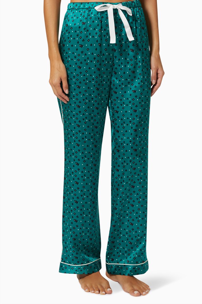 

Parker Pants in Viscose & Silk, Green