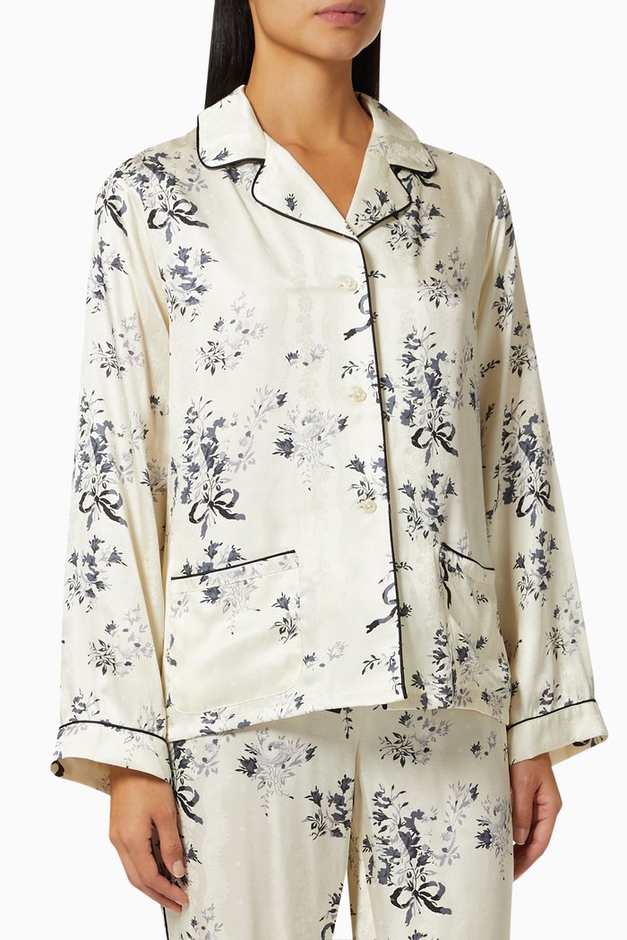 Jane Top in Viscose & Silk, Neutral
