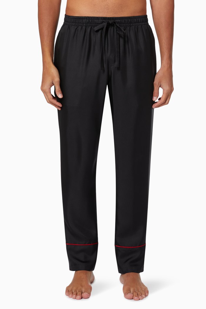 

DG Patch Pants in Silk, Black