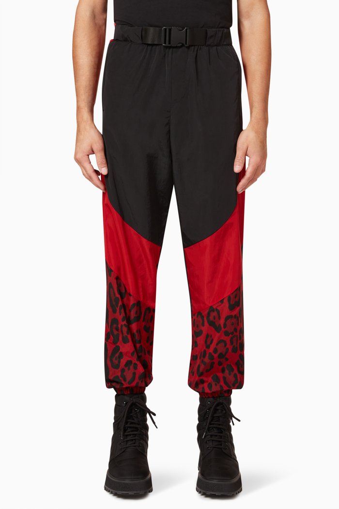 

Hot Animalier Oversize Trackpants in Technical Nylon, Red