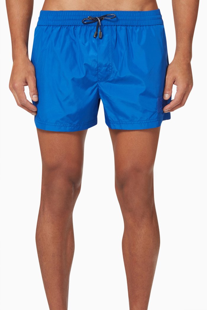 

Reborn To Live 3D Logo Swim Shorts, Blue