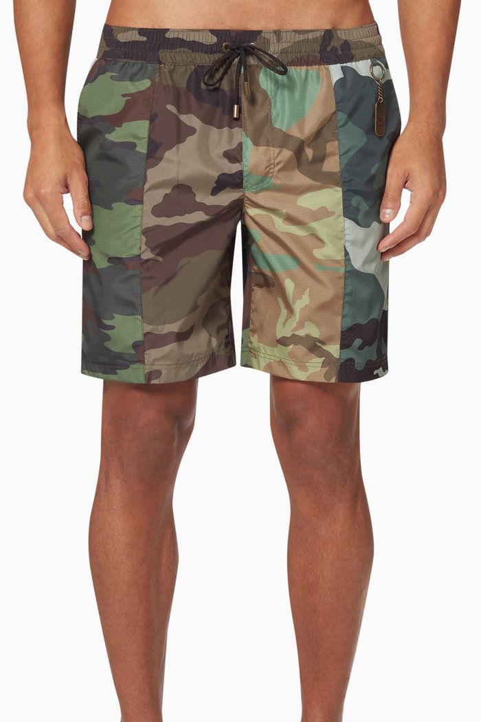 

Reborn To Live Camo Swimshorts, Green