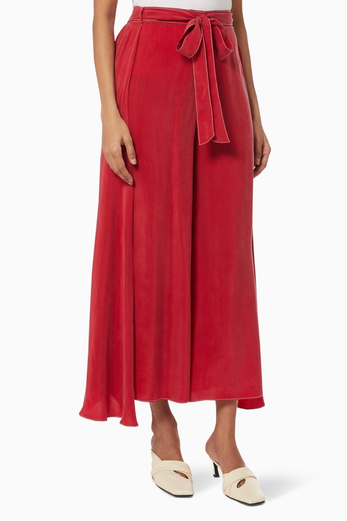 

Wide Leg Pants, Red
